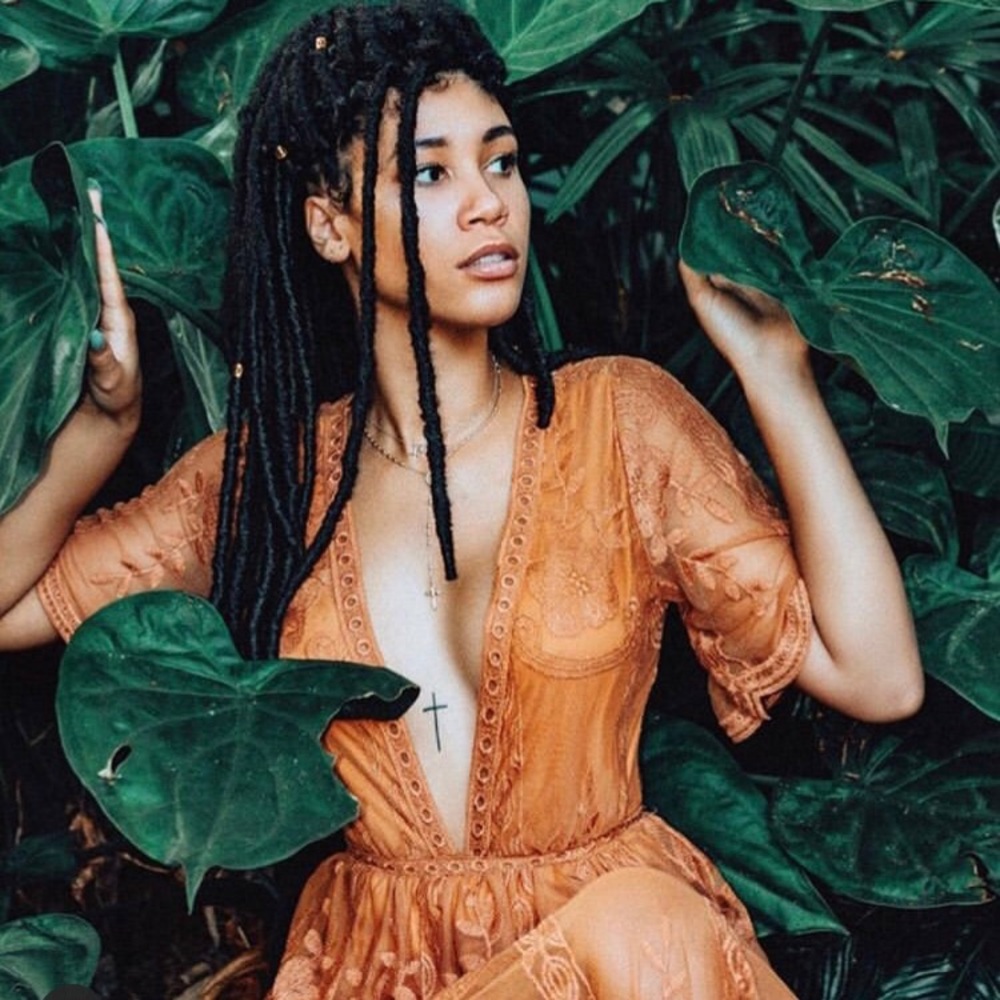 Burnt orange lace maxi dress.